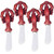Wine Things Lobster Resin Cheese Spreaders (Set of 4), Red