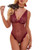 Avidlove Women Lingerie Teddy One Piece Lace Teddy Babydoll Bodysuit Wine Red M