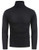 RAGEMALL Mens Slim Fit Long Sleeve Turtleneck Plain Pullover Sweater Black XXL