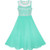 LB62 Girls Dress Turquoise Chiffon Bridesmaid Dance Ball Maxi Gown Size 7