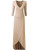 Doublju Womens Retro Half Sleeve Deep V-Neck Vintage Surplice Dress Taupe M