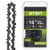 8TEN Chainsaw Chain 16 inch Bar .050 Gauge .375 Pitch 55 Drive Links for Stihl MS191-MS251 009-025