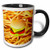 3dRose mug_58529_4inchCheeseburger n Friesinch Two Tone Black Mug 11 oz Multicolor