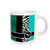 3dRose Elegant Animal Print Monogram Teal V Ceramic Mug 11-Ounce