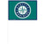 "Seattle Mariners Major League Baseball Collection" Plastic Flags, Party Decoration
