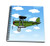 3dRose Biplane with Clouds N Sky-Drawing Book 8 by 8inch db_41687_1