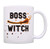 Funny Witch Mug Boss Witch Coffee Mug Halloween Gifts Witch Coffee Cup Pun Coffee Mug Tea Cup White