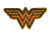 C and D Visionary DC Comics Wonder Woman Logo 12cm Gold Metal Sticker