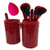 Makeup Brush Set 10 Pcs Red Premium Synthetic Foundation Powder Eye shadows Blush Makeup Brushes barrels