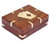 Indian Single Playing Card Deck Holder Case Storage Box Handcrafted Wooden Case With Brass Ace Design - Playing Card Box Holder Organizer