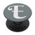Silver White Initial Letter-E On Light Grey PopSockets PopGrip Swappable Grip for Phones  and  Tablets