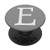 Silver White Initial Letter-E On Light Grey PopSockets PopGrip Swappable Grip for Phones  and  Tablets