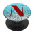 Red Initial Letter N On Silver Light Blue PopSockets PopGrip Swappable Grip for Phones  and  Tablets
