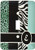 3dRose lsp_35562_1inchElegant Animal Print Monogram-Teal E Single Toggle Switch