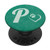 Letter P teal and cat dog paw with heart monogram initial P PopSockets Grip and Stand for Phones and Tablets