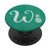 Letter W teal monogram phone stand pineapple initial W PopSockets Grip and Stand for Phones and Tablets