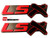 H and H Merchants 2 pcs LSX Emblems Badge 3D Self-adhesive Nameplate Sticker Replacement for Chevy Camaro Corvette LS LT ZL SS Silverado Black red