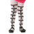 Pirate Skull  and  Crossbones Black Tights  Kids Halloween Costume Dress Stockings Medium