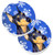 Caroline's Treasures Doberman Winter Snowflakes Holiday Set of 2 Cup Holder Car Coasters SS4633CARC, 2.56, Multicolor
