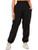 Yingzhen Womens Cinch Bottom Sweatpants Pockets High Waist Sporty Gym Athletic Fit Jogger Pants Lounge Trousers Black M