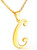 Women Alphabet Initial Letter Necklace A-Z 26 Capital Letters Name Pendant for Men Stainless Steel Chain Alphabet C