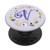 Letter V Initial Monogram Floral Wreath on Purple PopSockets Grip and Stand for Phones and Tablets