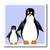 3dRose LLC Mama and Baby Penguin Cartoon 8 by 8-Inch Iron on Heat Transfer for White Material