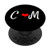 Matching Initial C  and  M Letter Alphabet Monogram PopSockets Grip and Stand for Phones and Tablets