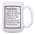 Grammar Teacher Gifts for Teacher Dictionary Definition Teacher Gift 15-oz Coffee Mug Tea Cup White