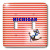 3dRose LLC lsp_100631_2 Nautical Red Stripes with Michigan N Symbol Double Toggle Switch