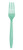 Creative Converting Fresh Mint Plastic Fork Standard Green