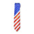 American Flag Square  and  Compass Masonic Neck Tie - Red  and  White