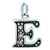 Q and Locket Pink Letter A-Z Alphabet Initial Charms Bead for Bracelets E