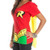 DC Comics Robin Juniors Red V-Neck Cape Tee Red Large