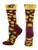 TCK Central Michigan Chippewas Womens Savage Socks MaroonGold Medium