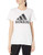 adidas womens Basic Badge of Sport Tee WhiteBlack Large