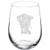 17 oz Stemless Wine Glass Tribal Elephant