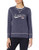 OTS NFL Denver Broncos Womens Seneca Crew Neck Pullover Seneca Small