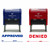 APPROVED/DENIED By Date Self Inking Rubber Stamp - 2 PACK (Blue Ink/Red Ink) Medium