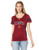 OTS NBA Cleveland Cavaliers Womens Poly Lace Up V-Neck Tee Weber X-Large