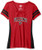 OTS NFL Atlanta Falcons Womens Poly Lace Up V-Neck Tee Alternate Weber Large