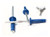 Chevron Blue 316inch Small Head Tri-Fold Exploding Aluminum Mandrel Pop Rivets 25 pack
