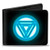 Buckle-Down Mens MARVEL AVENGERS Bi-Fold Wallet - Iron Man Arc Reactor Glow Black Blue