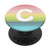 Rainbow Pastel Gradient for Girls Monogram with Letter C PopSockets Grip and Stand for Phones and Tablets