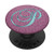 P Teal Oriental Flower Geometric Initial Monogram Letter PopSockets Grip and Stand for Phones and Tablets