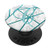 C Teal Geometric White Abstract Initial Monogram Letter Name PopSockets Grip and Stand for Phones and Tablets