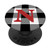 N Initial Monogram Black White Buffalo Plaid Capital Letter PopSockets Grip and Stand for Phones and Tablets