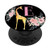 Giraffe Flowers Black Monogram Name Initial Letter E PopSockets PopGrip Swappable Grip for Phones  and  Tablets