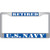 U.S. Navy Retired Chrome License Plate Frame