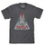 Tee Luv NASA Space Shuttle Shirt - Retro NASA Worm Logo T-Shirt Graphite Heather XL